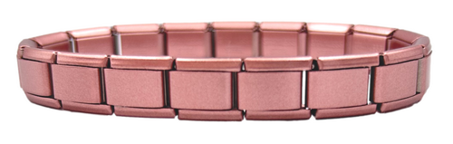 9mm Matte Metallic Pink Italian Charm Starter Bracelet