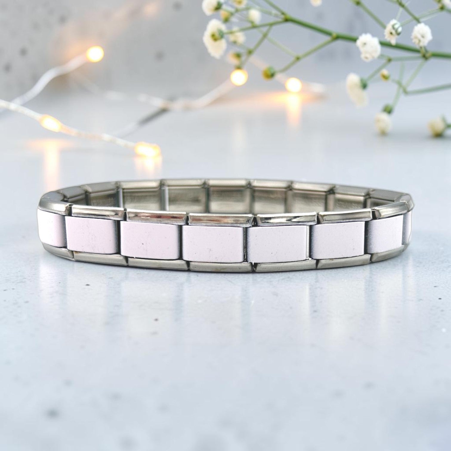 9mm White Italian Charm Starter Bracelet (Discontinued)