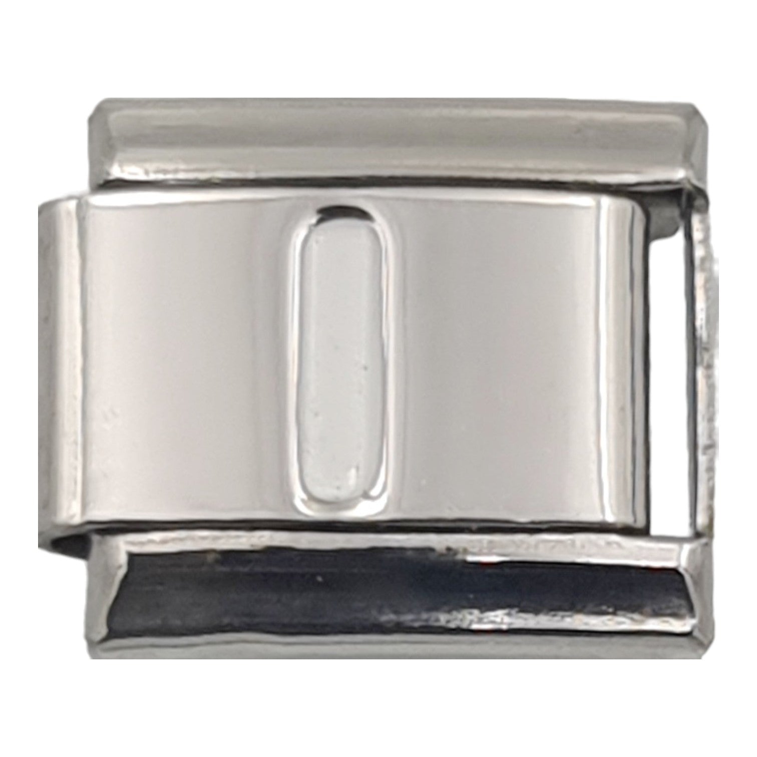 9mm White Letter I Charm