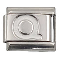9mm White Letter Q Charm