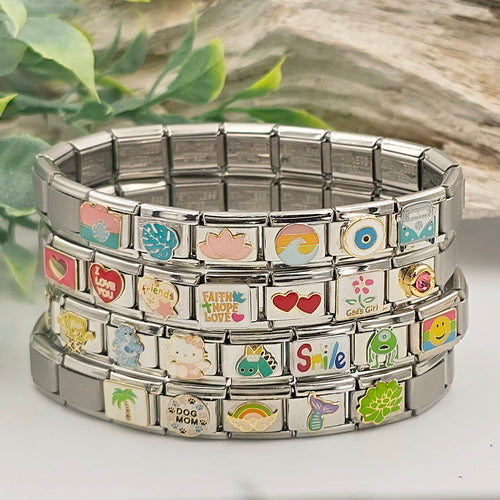 Full 9mm Charm Bracelet - 18 Charms of your choice