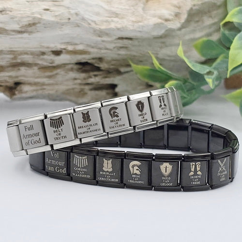 13mm Italian Charm Bracelet - Armour of God