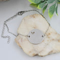 Photo Engraved Disc Bracelet Heart