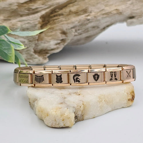 9mm Italian Charm Bracelet - Armour of God