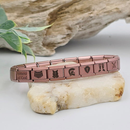 9mm Italian Charm Bracelet - Armour of God