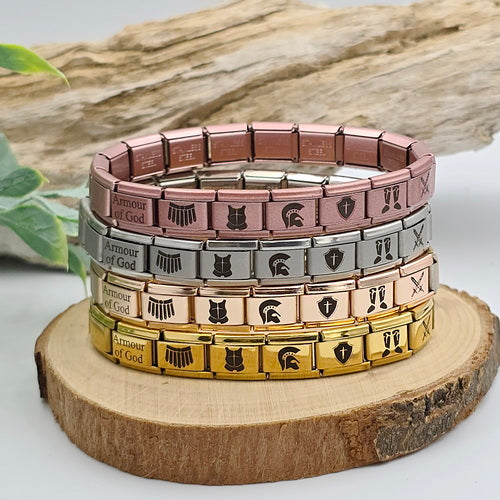 9mm Italian Charm Bracelet - Armour of God