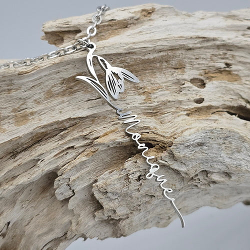 Custom Name Flower Necklace