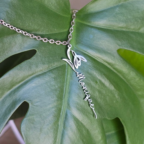 Custom Name Flower Necklace