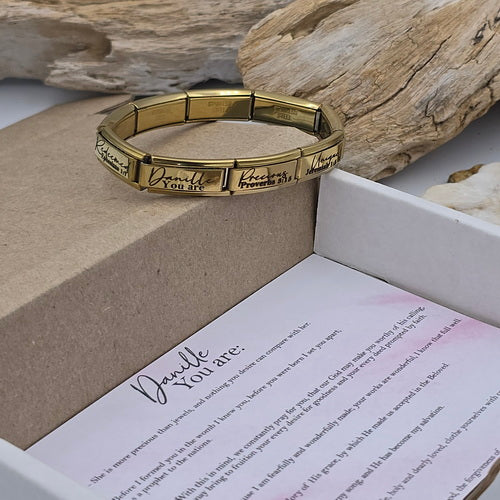 9mm Personalized Scripture Italian Charm Bracelet