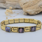 9mm Photo Name Bracelet Square