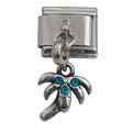 9mm Small Palm Tree (Stones) Dangle Charm