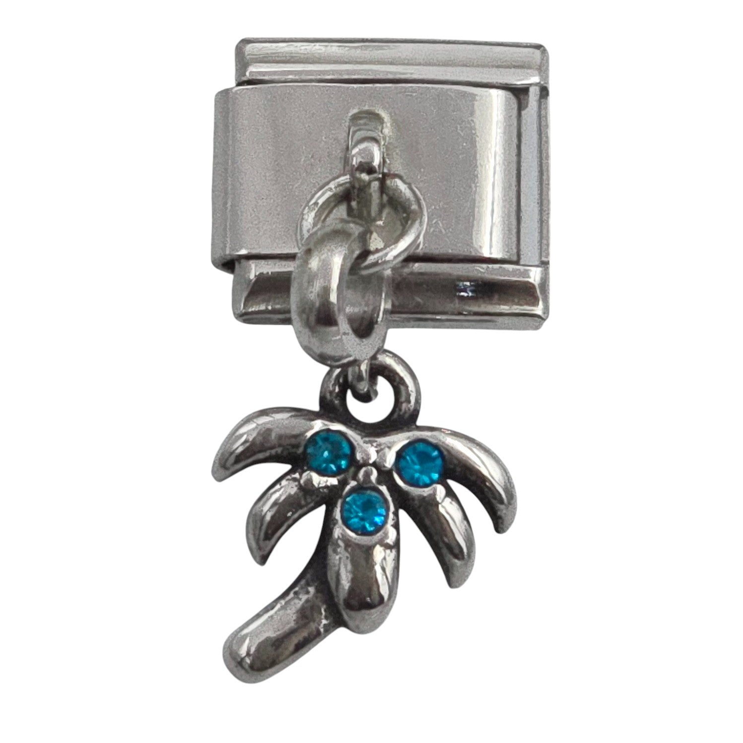 9mm Small Palm Tree (Stones) Dangle Charm