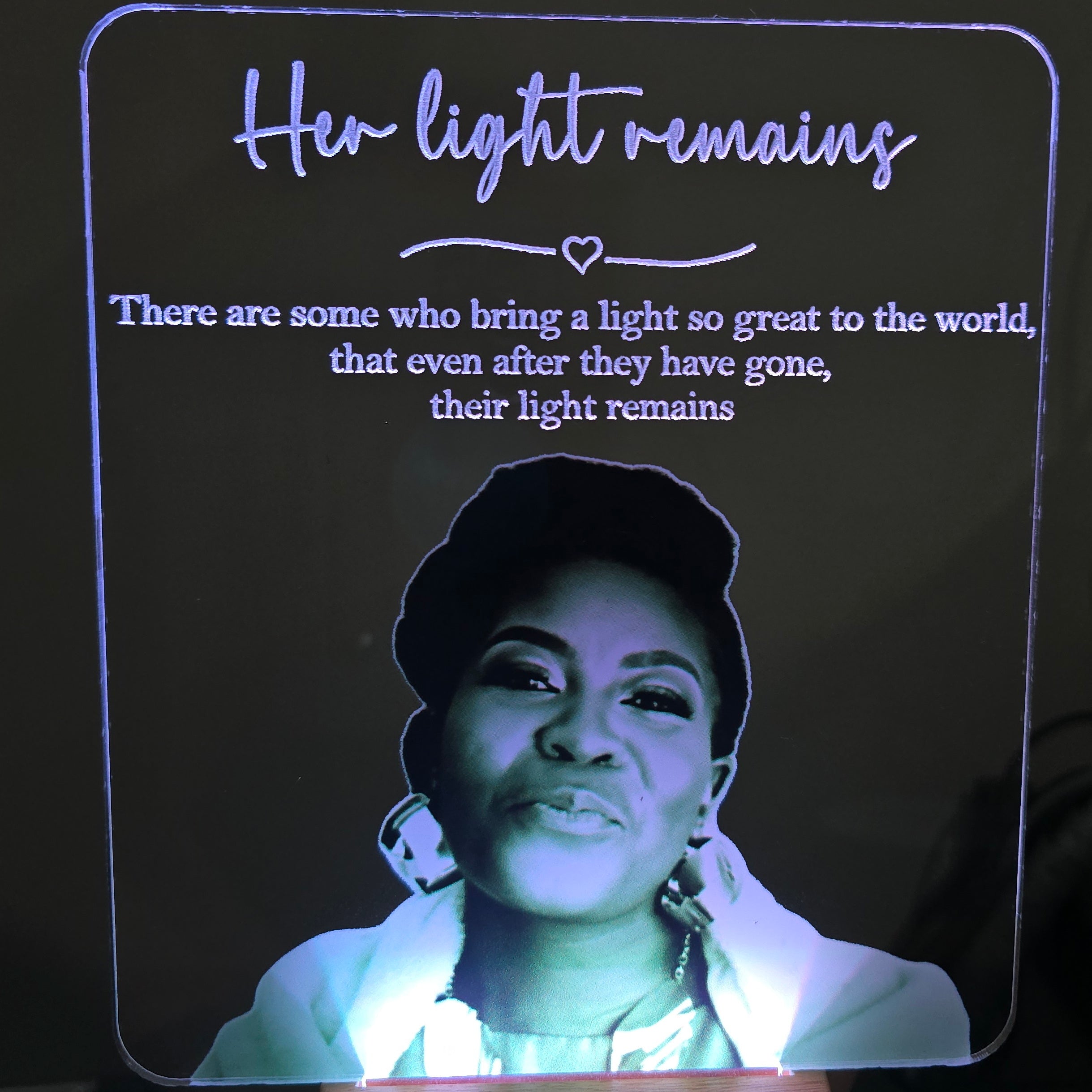 Her Light Remains Custom LED Night Light