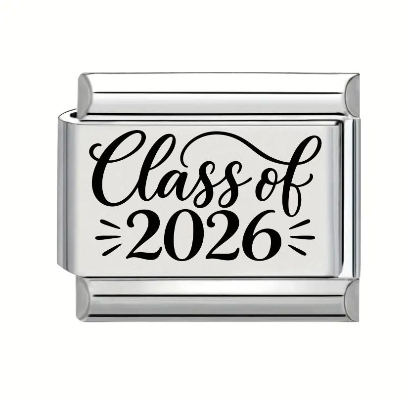 9mm Laser Engraved Charm - Class of 2026