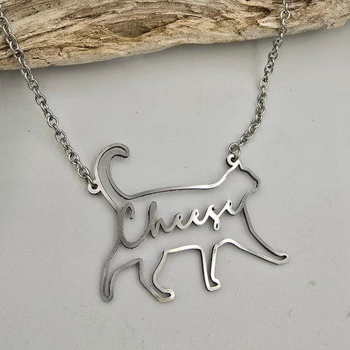 Custom Name Cat Necklace