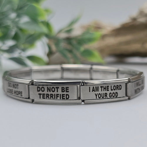 9mm Personalized Scripture Italian Charm Bracelet Joshua 1:9