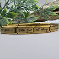9mm Personalized Scripture Italian Charm Bracelet Matthew 19:26