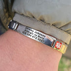 9mm Medical Alert Connector Charm Bracelet