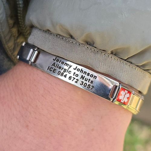 9mm Medical Alert Connector Charm Bracelet