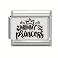 9mm Laser Engraved Charm - Mommy's Princess