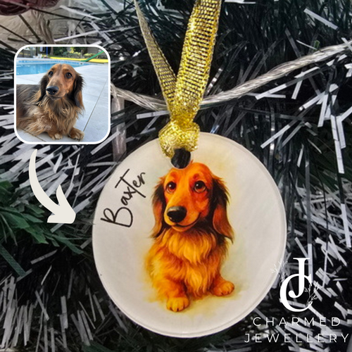 Personalized Watercolour Photo Acrylic Ornaments