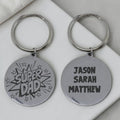 Super Dad Personalized Engraved Keyring
