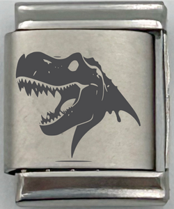 13mm Laser Engraved Charm - T-Rex