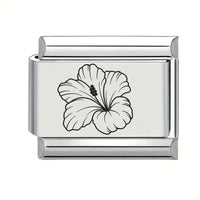 9mm Laser Engraved Charm - Flower 3