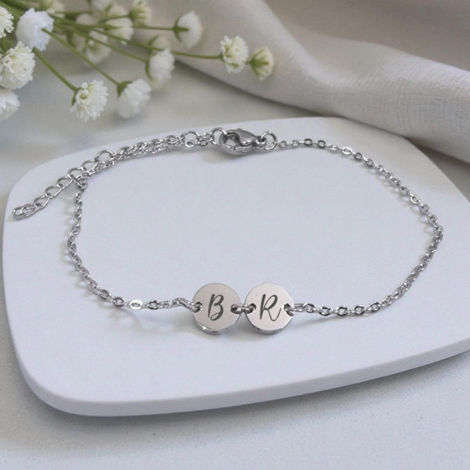 Custom Engraved Adjustable Stainless Steel Bracelet