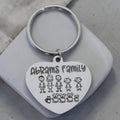 Stick Family Custom Engraved Keyring