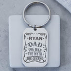 Engraved Personalized Dog Tag Keyring