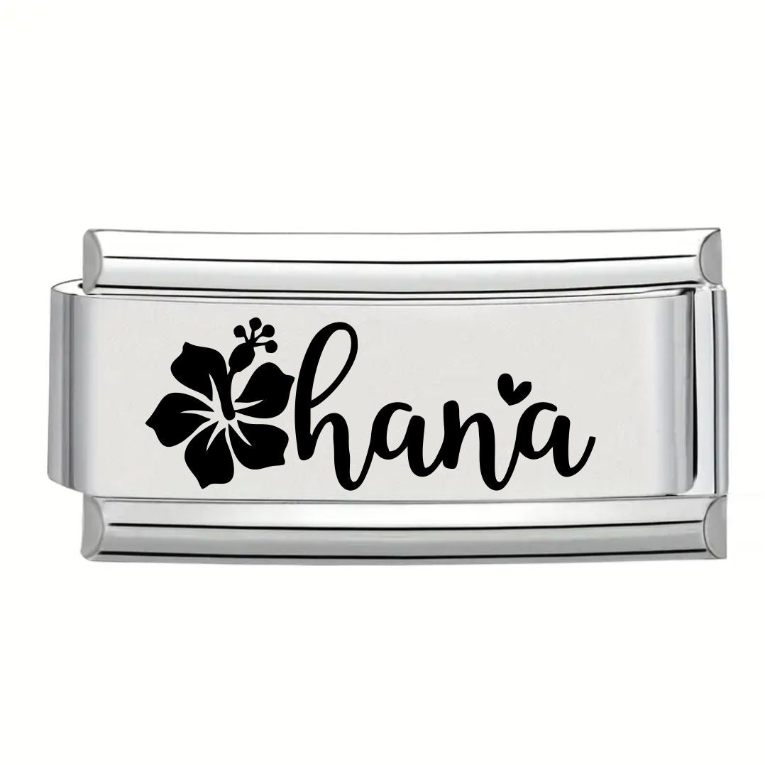 9mm Laser Engraved Charm - Ohana Superlink
