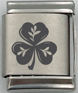 13mm Laser Engraved Charm - Clover