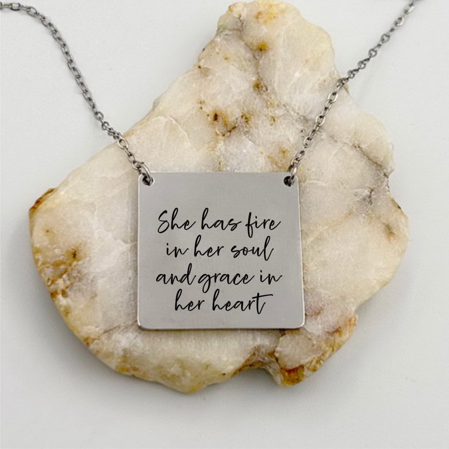Personalized Square Necklace