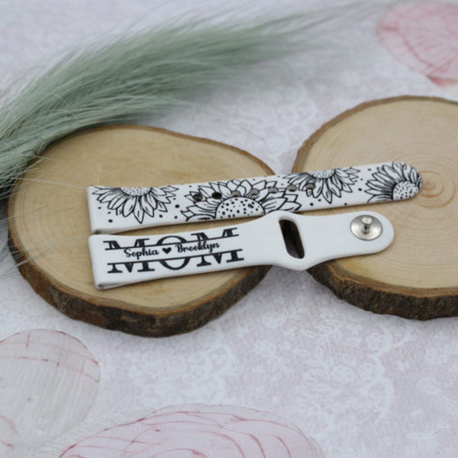 SUNFLOWER Mom Personalized Watch Band