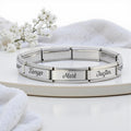 9mm Full Superlink Engraved Italian Charm Bracelet