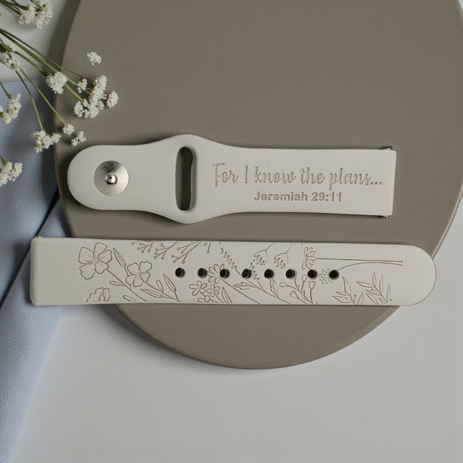 WILDFLOWER SCRIPTURE Personalized Watch Band