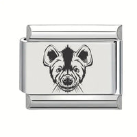 9mm Laser Engraved Charm - Hyena