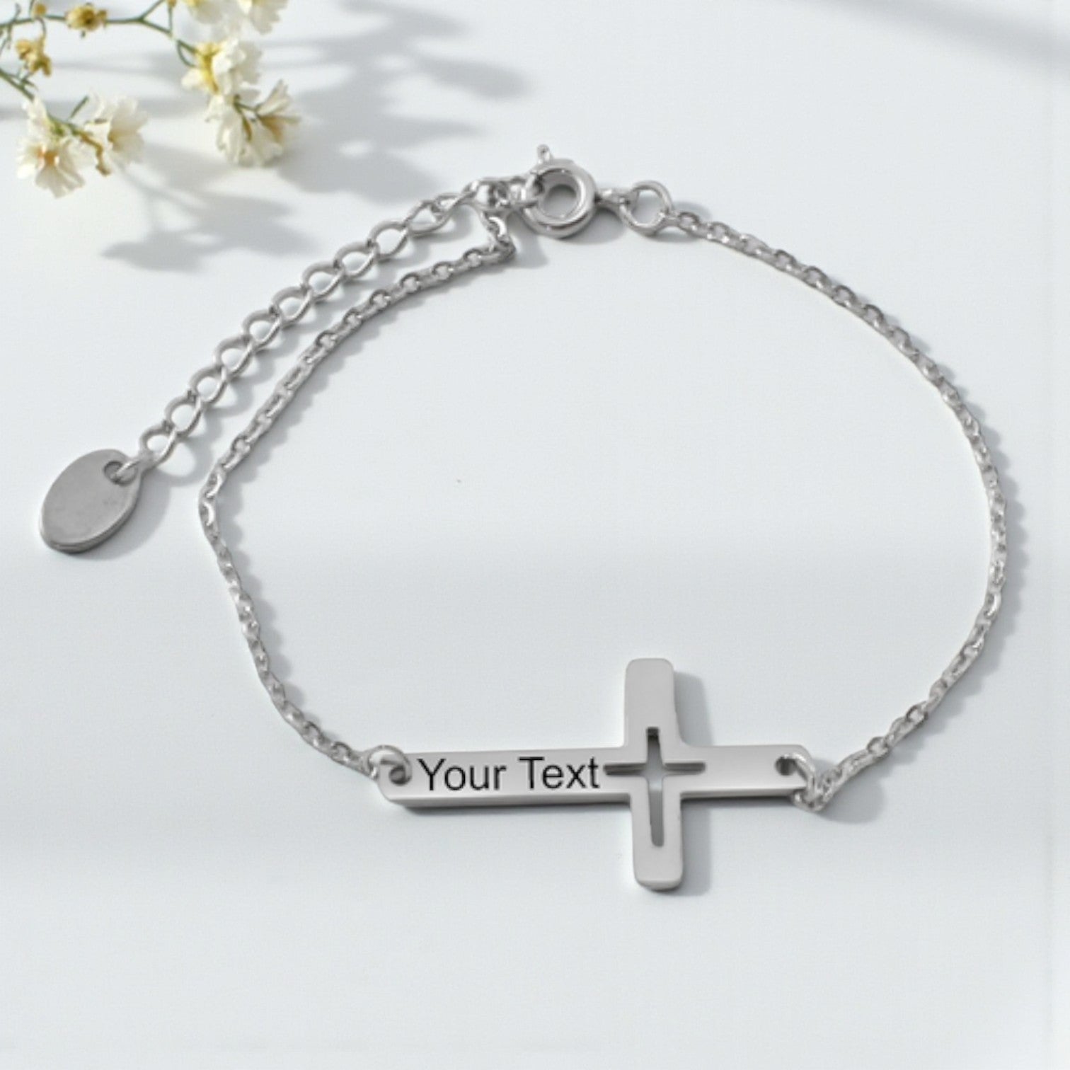 Personalized Cross Bracelet