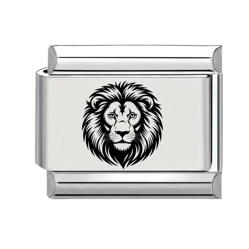 9mm Laser Engraved Charm - Lion