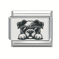 9mm Laser Engraved Charm - Bulldog