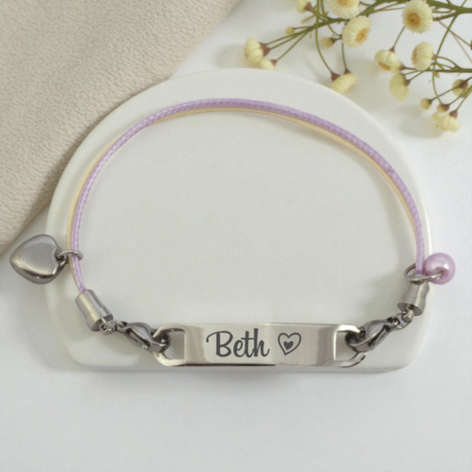 Pastel Cords Personalized ID Bracelet
