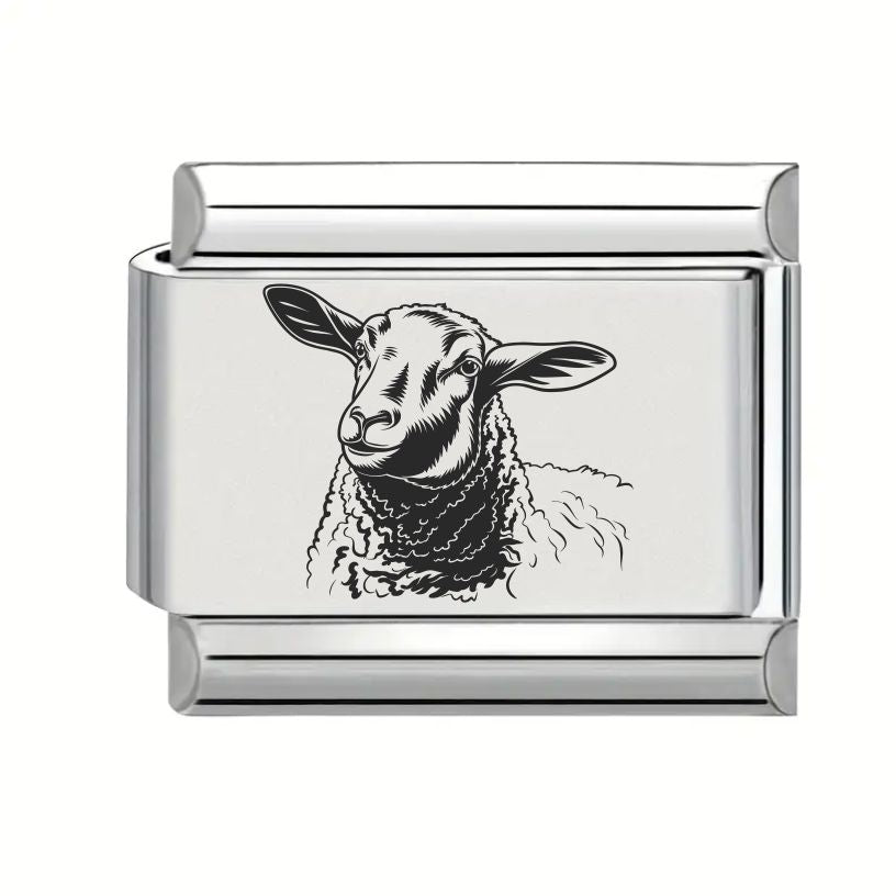 9mm Laser Engraved Charm - Sheep