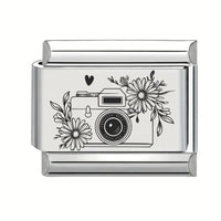 9mm Laser Engraved Charm - Camera