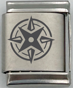 13mm Laser Engraved Charm - Compass