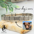 Custom Pet Ears Engraved 9mm Italian Charm