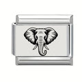 9mm Laser Engraved Charm - Elephant