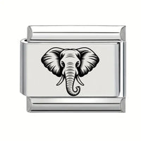 9mm Laser Engraved Charm - Elephant