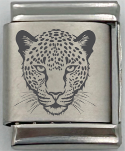 13mm Laser Engraved Charm - Leopard