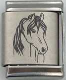 13mm Laser Engraved Charm - Horse